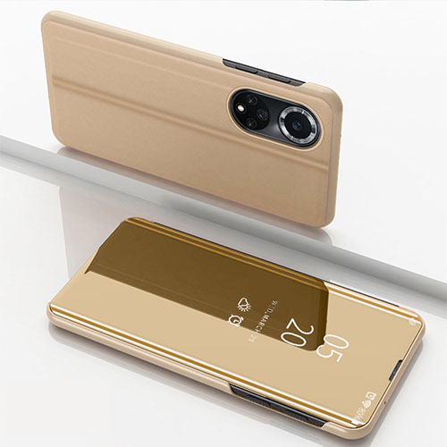 Leather Case Stands Flip Mirror Cover Holder for Huawei Nova 9 Gold