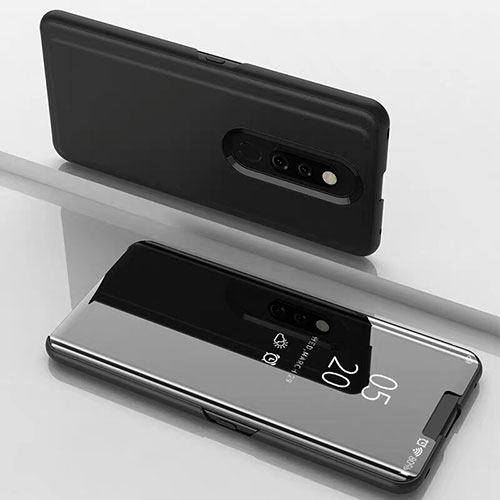 Leather Case Stands Flip Mirror Cover Holder for Xiaomi Mi 9T Black