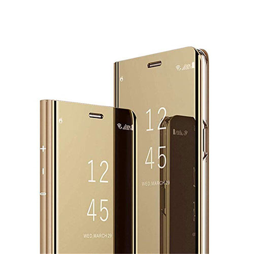 Leather Case Stands Flip Mirror Cover Holder L01 for Oppo A11 Gold