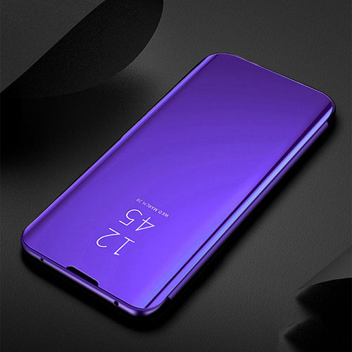 Leather Case Stands Flip Mirror Cover Holder M03 for Samsung Galaxy S20 Purple