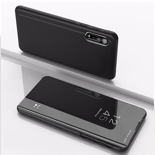 Leather Case Stands Flip Mirror Cover Holder QH1 for Xiaomi Redmi 9i Black