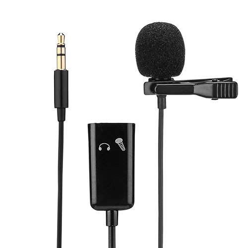 Luxury 3.5mm Mini Handheld Microphone Singing Recording K01 Black