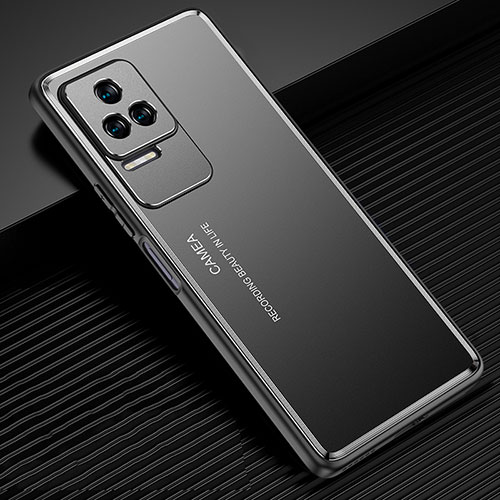 Luxury Aluminum Metal Back Cover and Silicone Frame Case JL1 for Xiaomi Redmi K50 Pro 5G Black