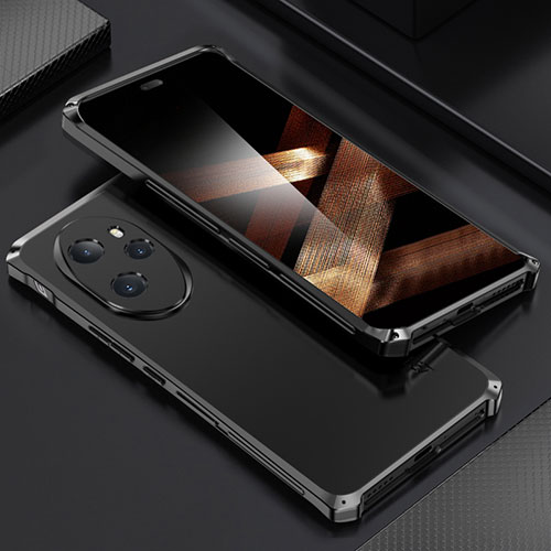 Luxury Aluminum Metal Cover Case 360 Degrees for Huawei Honor 100 Pro 5G Black