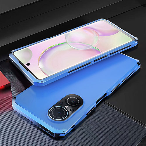 Luxury Aluminum Metal Cover Case 360 Degrees for Huawei Honor 50 SE 5G Blue