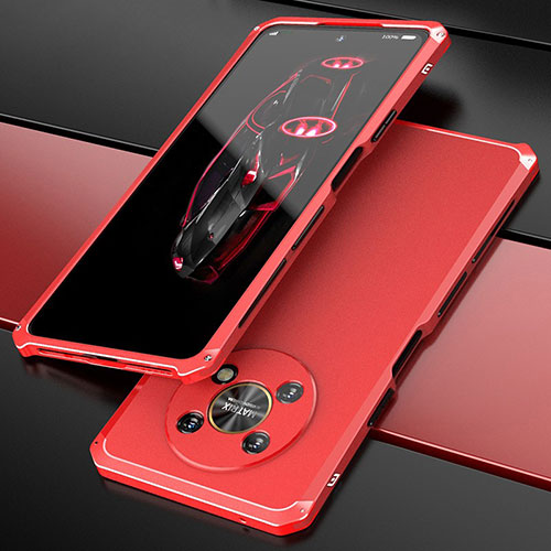 Luxury Aluminum Metal Cover Case 360 Degrees for Huawei Honor Magic4 Lite 5G Red