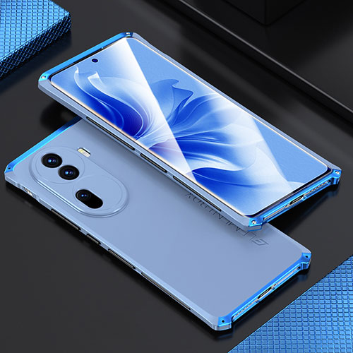 Luxury Aluminum Metal Cover Case 360 Degrees for Oppo Reno11 Pro 5G Blue