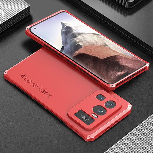Luxury Aluminum Metal Cover Case 360 Degrees for Xiaomi Mi 11 Ultra 5G Red