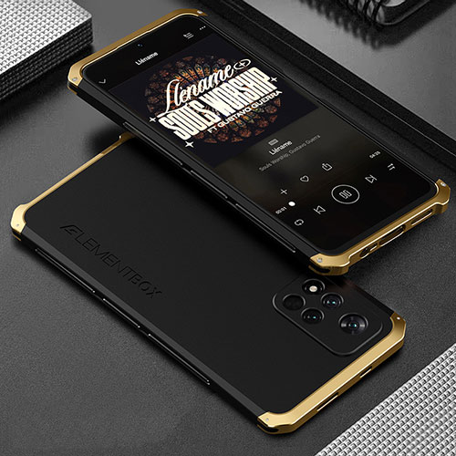 Luxury Aluminum Metal Cover Case 360 Degrees for Xiaomi Mi 11i 5G (2022) Gold and Black