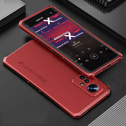 Luxury Aluminum Metal Cover Case 360 Degrees for Xiaomi Mi 12S 5G Red