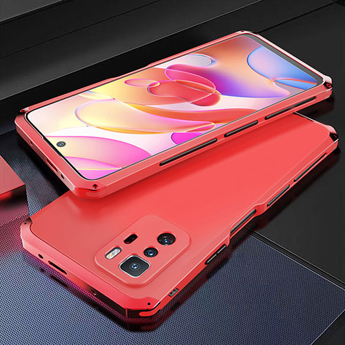 Luxury Aluminum Metal Cover Case 360 Degrees for Xiaomi Poco X3 GT 5G Red