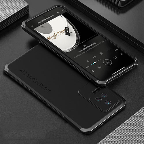 Luxury Aluminum Metal Cover Case 360 Degrees for Xiaomi Redmi K40S 5G Black