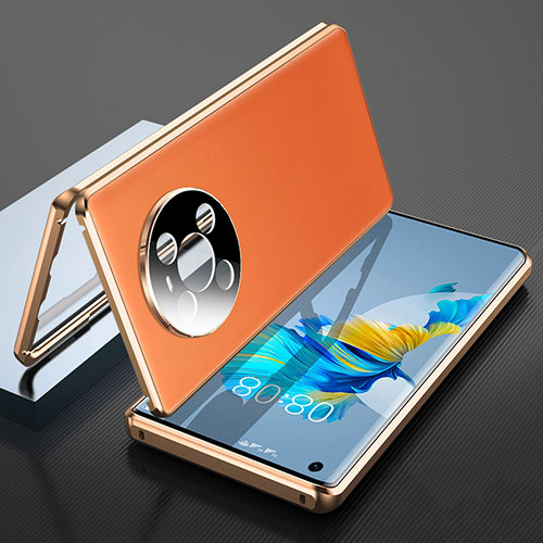 Luxury Aluminum Metal Cover Case 360 Degrees K01 for Huawei Mate 40E 5G Orange