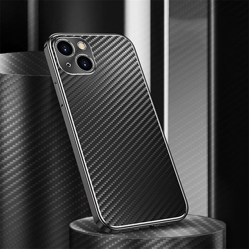 Luxury Aluminum Metal Cover Case 360 Degrees M01 for Apple iPhone 15 Black