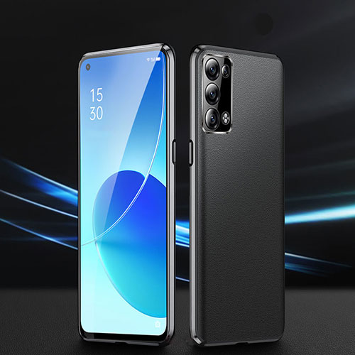 Luxury Aluminum Metal Cover Case 360 Degrees P01 for Oppo Reno6 Pro+ Plus 5G Black