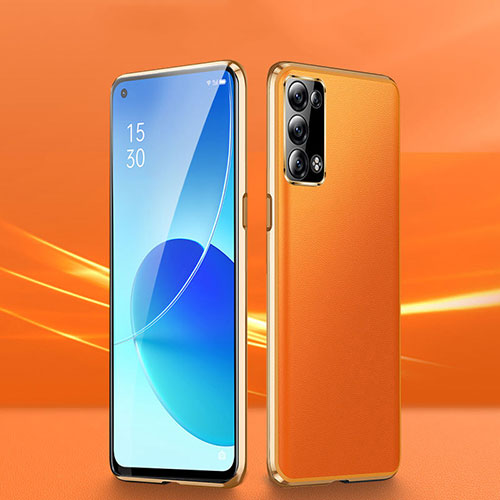 Luxury Aluminum Metal Cover Case 360 Degrees P01 for Oppo Reno6 Pro+ Plus 5G Orange