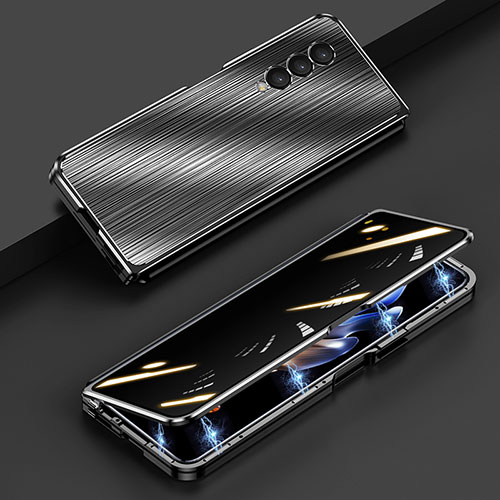 Luxury Aluminum Metal Cover Case 360 Degrees P01 for Samsung Galaxy Z Fold3 5G Black