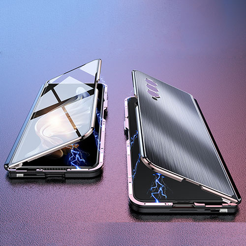 Luxury Aluminum Metal Cover Case 360 Degrees P02 for Samsung Galaxy Z Fold3 5G Black