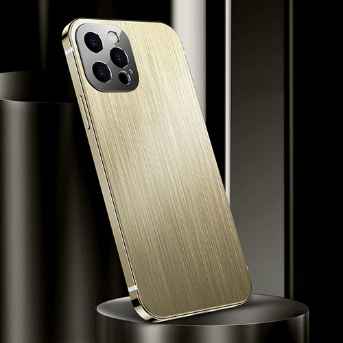 Luxury Aluminum Metal Cover Case for Apple iPhone 14 Pro Gold