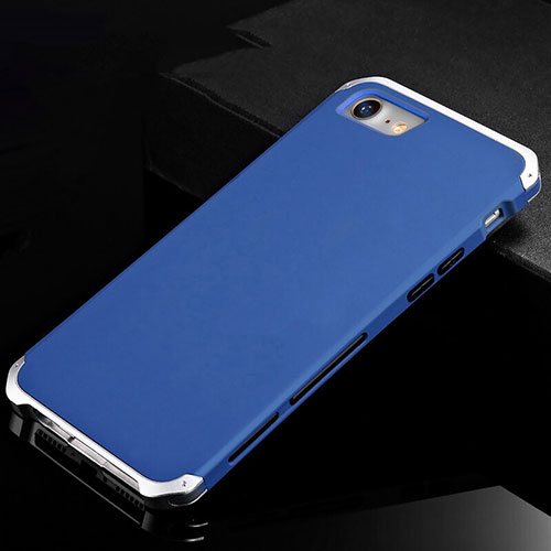 Luxury Aluminum Metal Cover Case for Apple iPhone 7 Blue