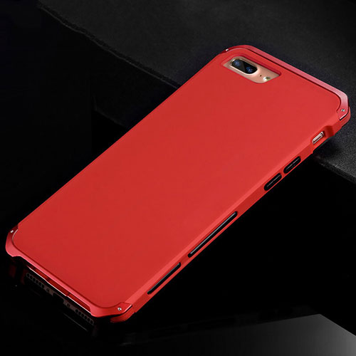 Luxury Aluminum Metal Cover Case for Apple iPhone 7 Plus Red