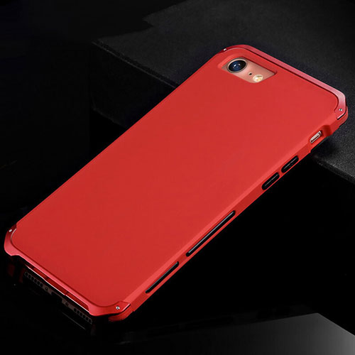 Luxury Aluminum Metal Cover Case for Apple iPhone SE (2020) Red