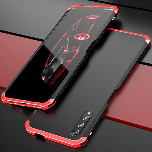 Luxury Aluminum Metal Cover Case for Huawei Honor 9X Pro Red and Black