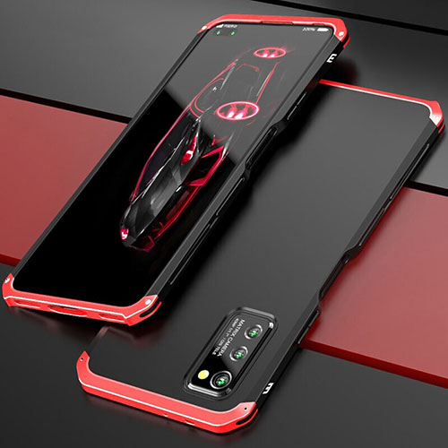 Luxury Aluminum Metal Cover Case for Huawei Honor View 30 Pro 5G Red and Black