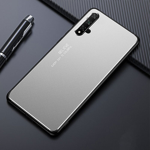 Luxury Aluminum Metal Cover Case for Huawei Nova 5 Pro Silver