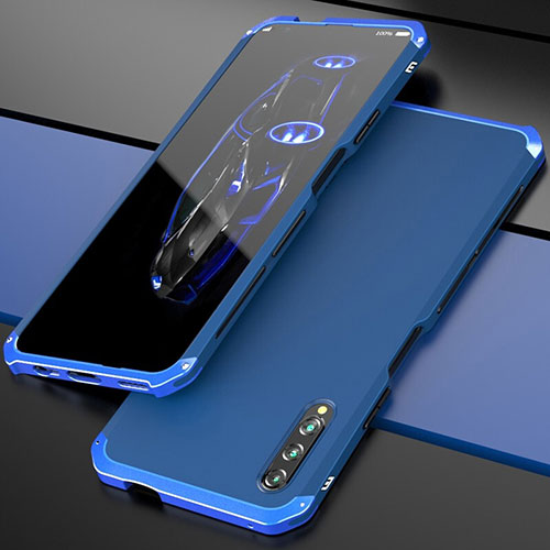 Luxury Aluminum Metal Cover Case for Huawei Y9s Blue