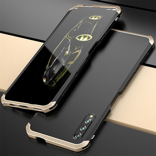 Luxury Aluminum Metal Cover Case for Huawei Y9s Gold and Black