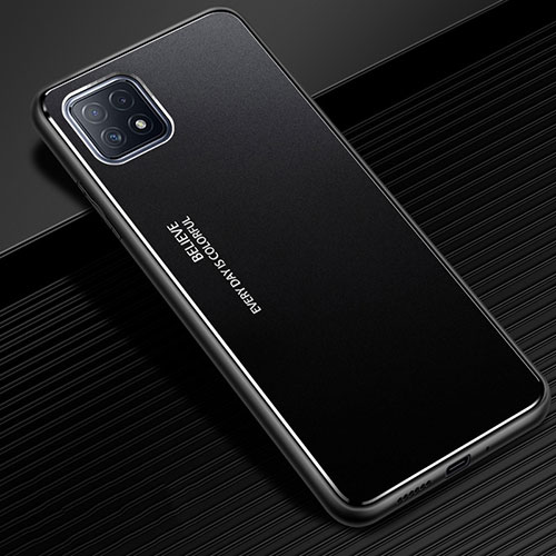 Luxury Aluminum Metal Cover Case for Oppo A72 5G Black