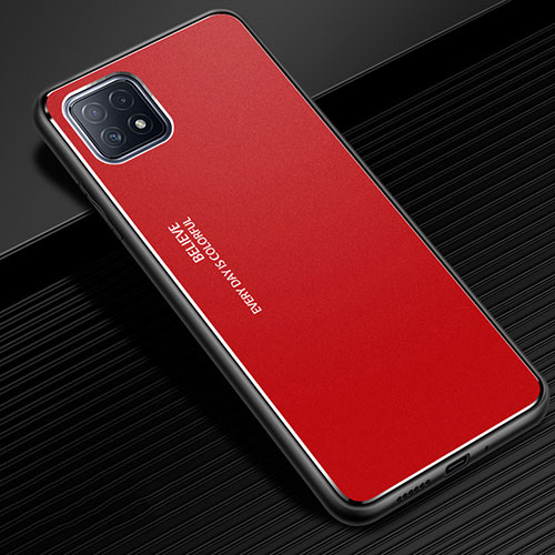 Luxury Aluminum Metal Cover Case for Oppo A72 5G Red