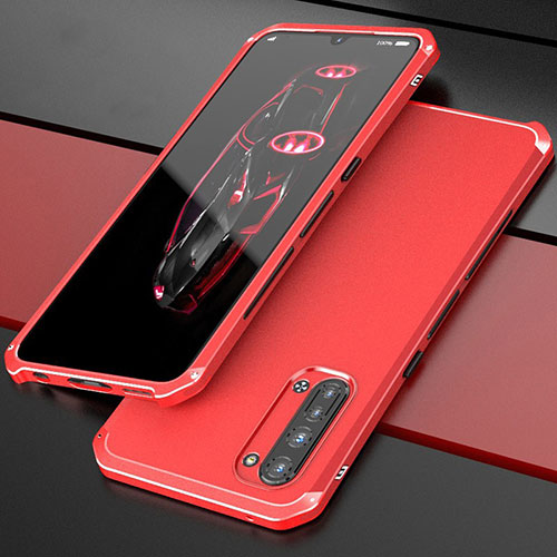 Luxury Aluminum Metal Cover Case for Oppo K7 5G Red