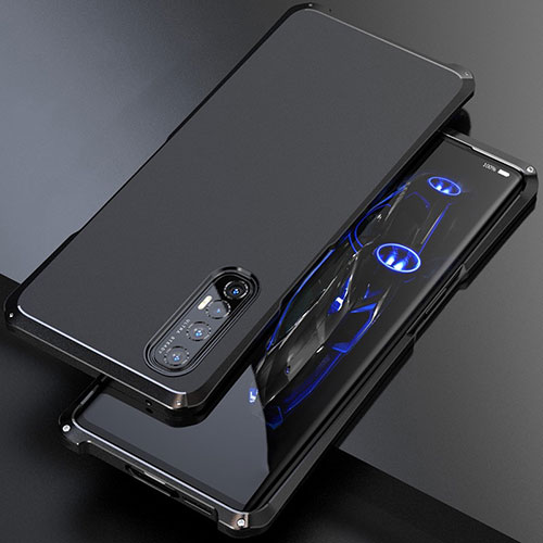 Luxury Aluminum Metal Cover Case for Oppo Reno3 Pro Black