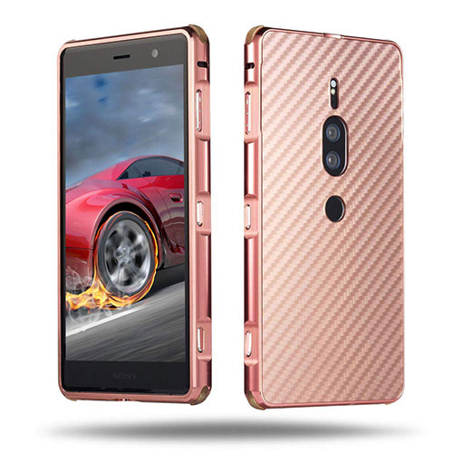 Luxury Aluminum Metal Cover Case for Sony Xperia XZ2 Premium Rose Gold