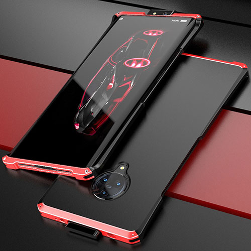 Luxury Aluminum Metal Cover Case for Vivo Nex 3S Red and Black