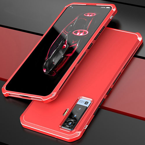 Luxury Aluminum Metal Cover Case for Vivo X50 5G Red