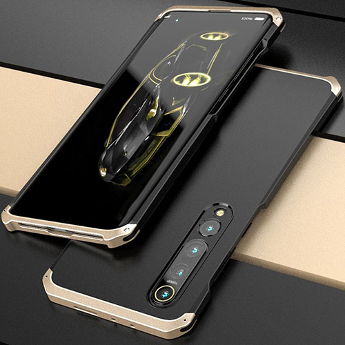 Luxury Aluminum Metal Cover Case for Xiaomi Mi 10 Gold and Black