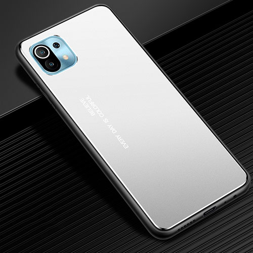 Luxury Aluminum Metal Cover Case for Xiaomi Mi 11 5G Silver