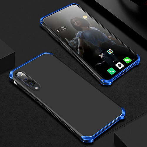 Luxury Aluminum Metal Cover Case for Xiaomi Mi 9 Lite Blue and Black