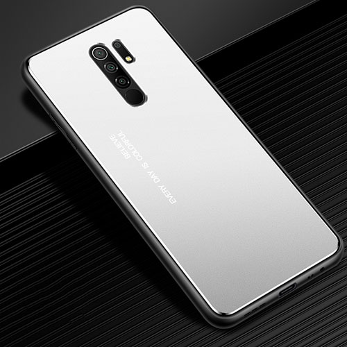 Luxury Aluminum Metal Cover Case for Xiaomi Redmi 9 Prime India Silver