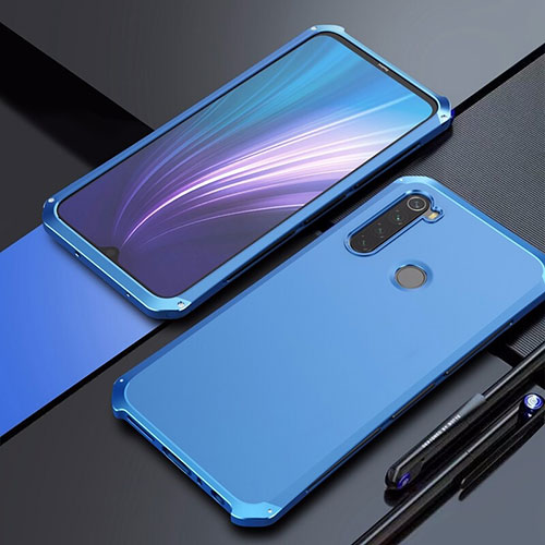 Luxury Aluminum Metal Cover Case for Xiaomi Redmi Note 8T Blue