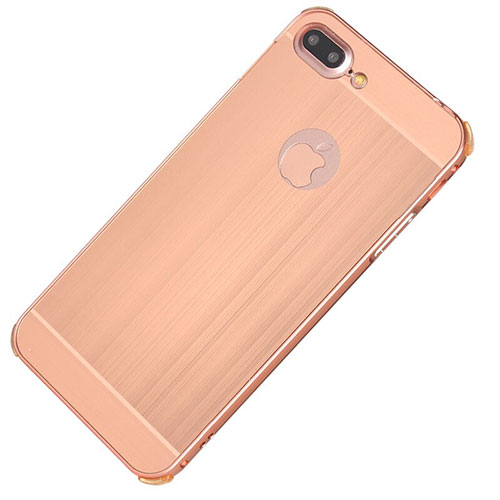 Luxury Aluminum Metal Cover Case M01 for Apple iPhone 8 Plus Rose Gold