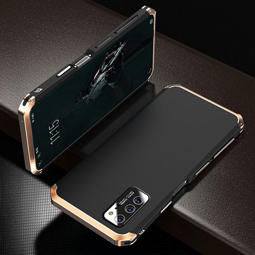 Luxury Aluminum Metal Cover Case M01 for Huawei Honor V30 5G Gold and Black