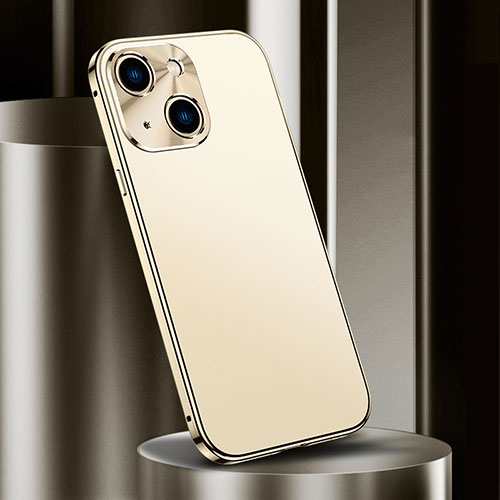 Luxury Aluminum Metal Cover Case M02 for Apple iPhone 14 Plus Gold