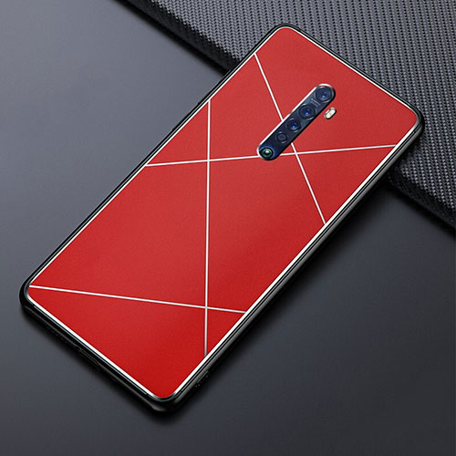 Luxury Aluminum Metal Cover Case M02 for Oppo Reno2 Red