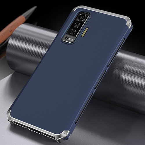 Luxury Aluminum Metal Cover Case M03 for Vivo X50 5G Blue