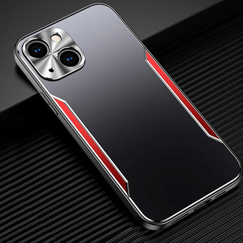 Luxury Aluminum Metal Cover Case M05 for Apple iPhone 15 Red