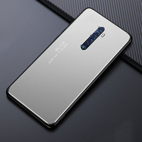 Luxury Aluminum Metal Cover Case M05 for Oppo Reno2 Silver